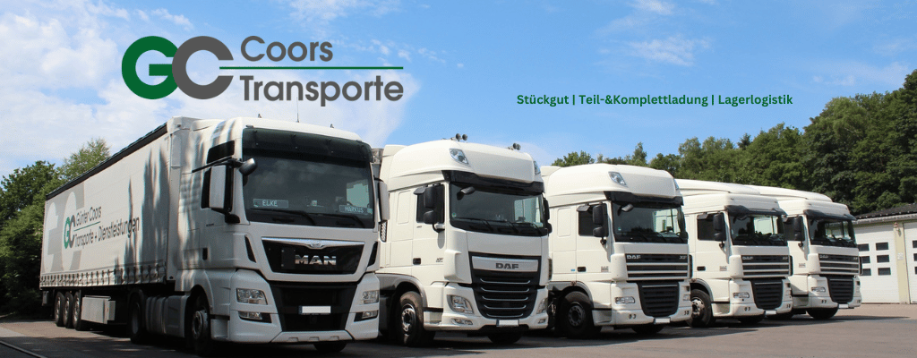 Coors Transporte Banner mit Logo und LKWßs